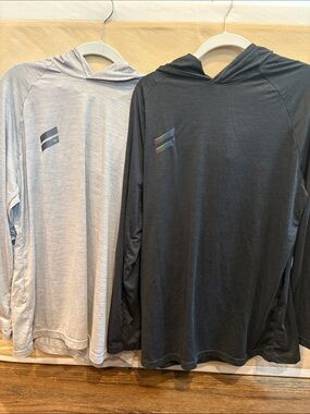 Hurley - Light Gray & Charcoal Hooded Performance Tops